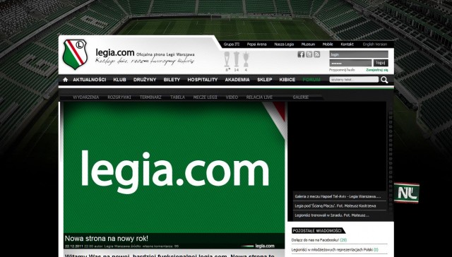 Legia.com – nowa odsłona