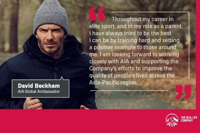 Beckham pierwszy raz w reklamie AIA