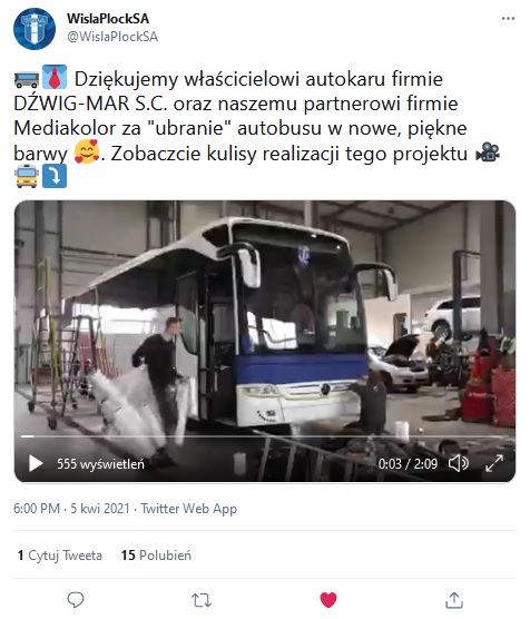 Wisła Płock autokar