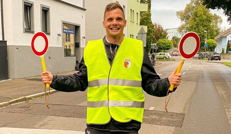 Rafał Gikiewicz wziął udział w akcji promującej bezpieczeństwo na drodze