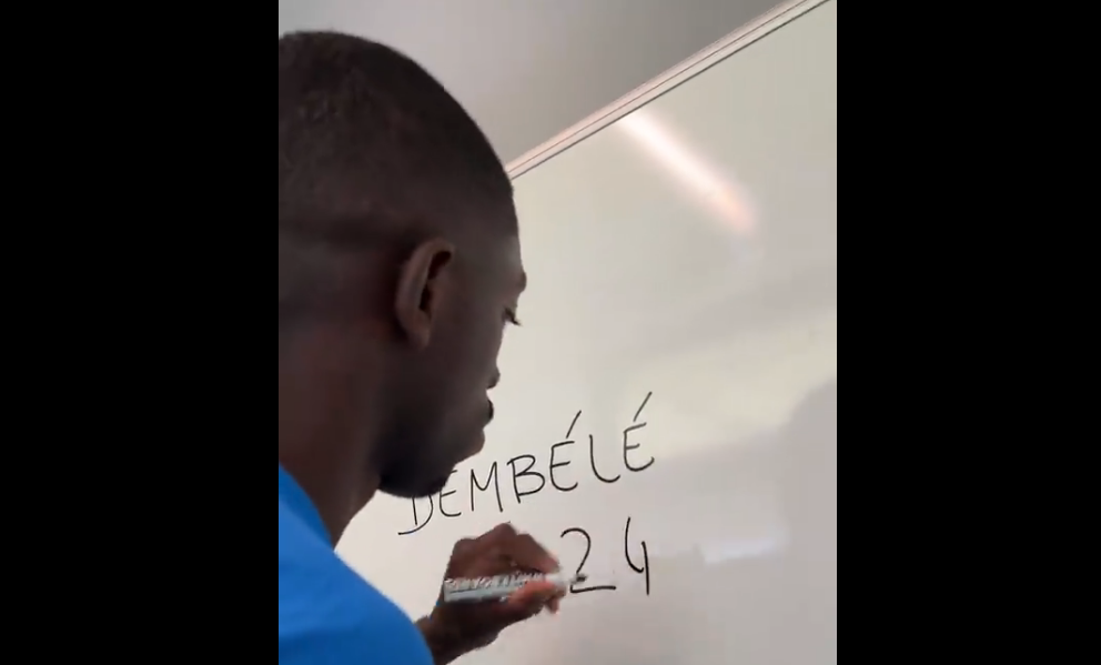 Dembele przedłuża kontrakt, a FC Barcelona informuje o tym w filmie nagranym telefonem