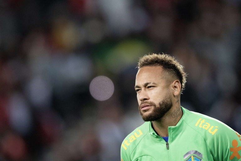 Neymar Junior during a match between Brazil and Tunisia, in Paris, France, on Sept. 27, 2022.