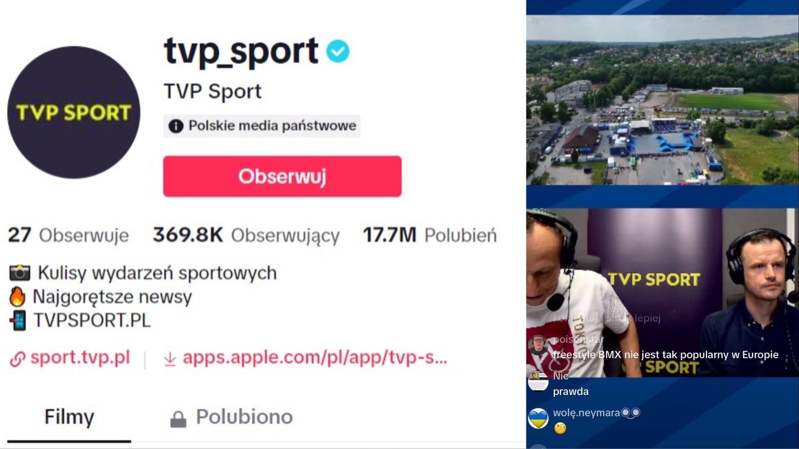 TVP Sport pochwaliło się wyjątkową transmisją