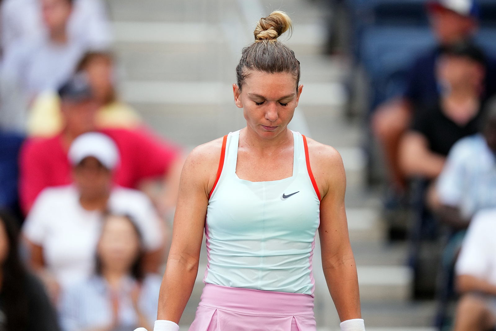 Aug 29, 2022; Flushing, NY, USA; Simona Halep of Romania reacts during a match against Daria Snigur of Ukraine on day one of the 2022 U.S. Open tennis tournament at USTA Billie Jean King National Tennis Center. Mandatory Credit: Danielle Parhizkaran-USA TODAY Sports/Sipa USA
2022.08.29 Flushing
Tenis ziemny
US Open 2022
Foto Danielle Parhizkaran-USA TODAY Sports/SIPA USA/PressFocus

!!! POLAND ONLY !!!