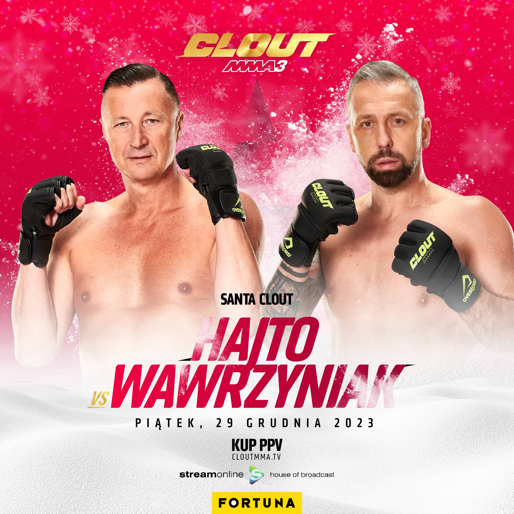 Hitowe starcie polskich piłkarzy walką wieczoru gali CLOUT MMA 3: Santa Clout