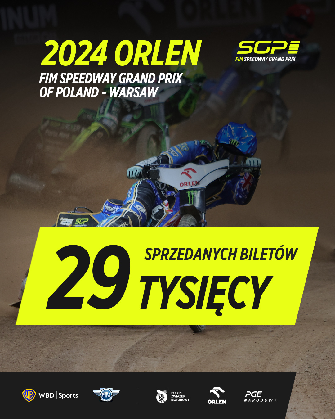 Prawie 30 tysięcy widzów kupiło bilety na ORLEN FIM SGP of Poland