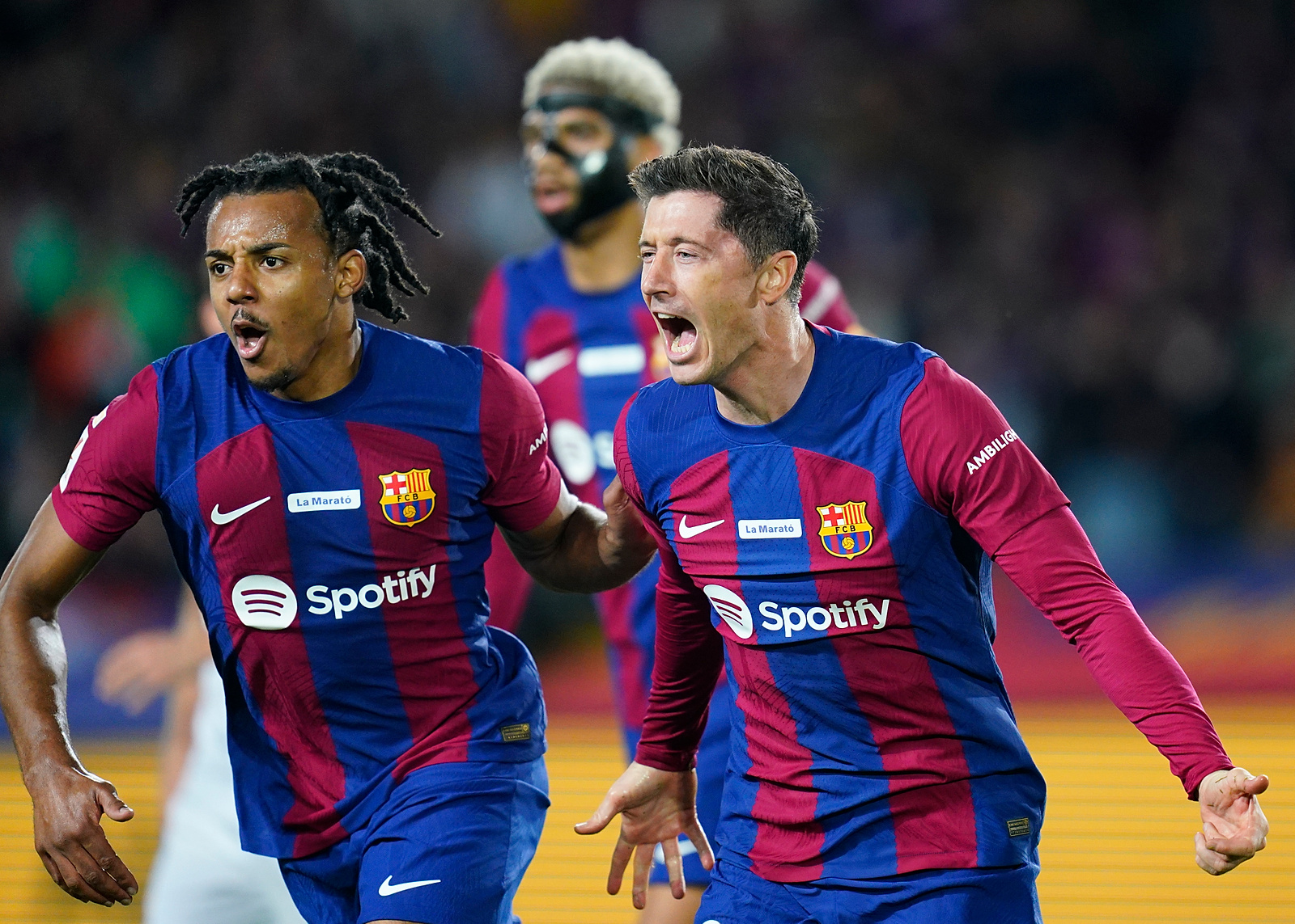 Robert Lewandowski of FC Barcelona celebrates his goal during the La Liga EA Sports match between FC Barcelona and Girona FC played at Lluis Companys Stadium on December 10, 2023 in Barcelona, Spain. (Photo by Sergio Ruiz / pressinphoto / Sipa USA)PHOTO)
2023.12.10 Barcelona
pilka nozna liga hiszpanska
FC Barcelona - Girona FC
Foto Sergio Ruiz/pressinphoto/SIPA USA/PressFocus

!!! POLAND ONLY !!!