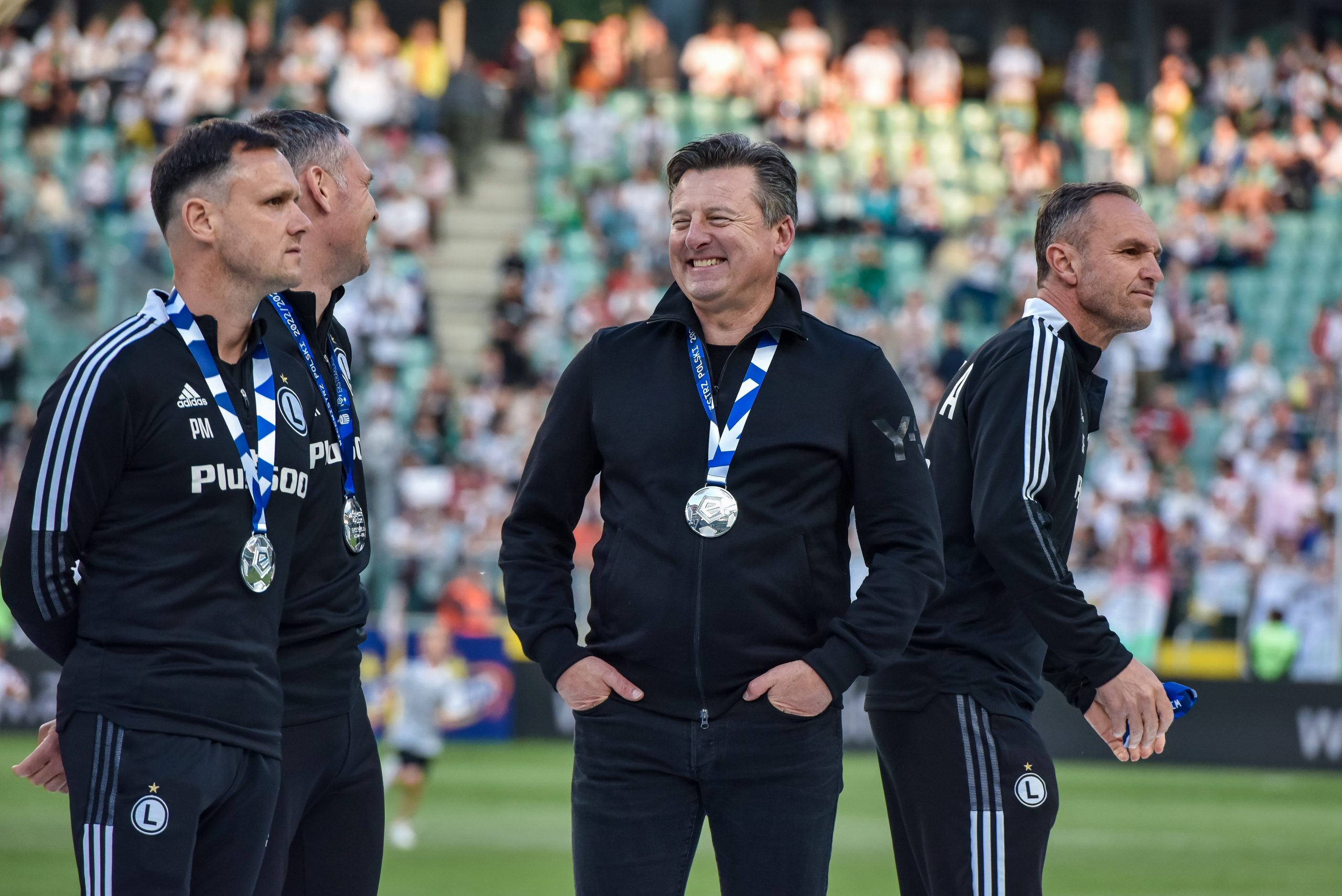 2023.05.27 Warszawa
pilka nozna mezczyzn Ekstraklasa
Legia Warszawa - Slask Wroclaw
N/z Przemyslaw Malecki, Aleksandar Rogic, Kosta Runjaic, Stergios Fotopoulos
Foto Wojciech Dobrzynski / Legionisci.com / PressFocus

2023.05.27 Warsaw
football men Ekstraklasa season 2022/2023
Legia Warszawa - Slask Wroclaw
Przemyslaw Malecki, Aleksandar Rogic, Kosta Runjaic, Stergios Fotopoulos
Credit: Wojciech Dobrzynski / Legionisci.com / PressFocus