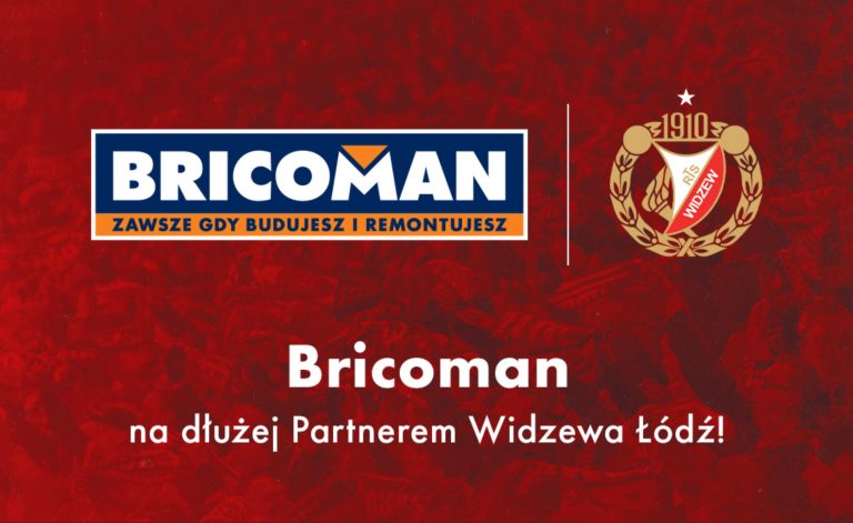 Bricoman i Widzew Łódź przedłużają wzajemne partnerstwo.