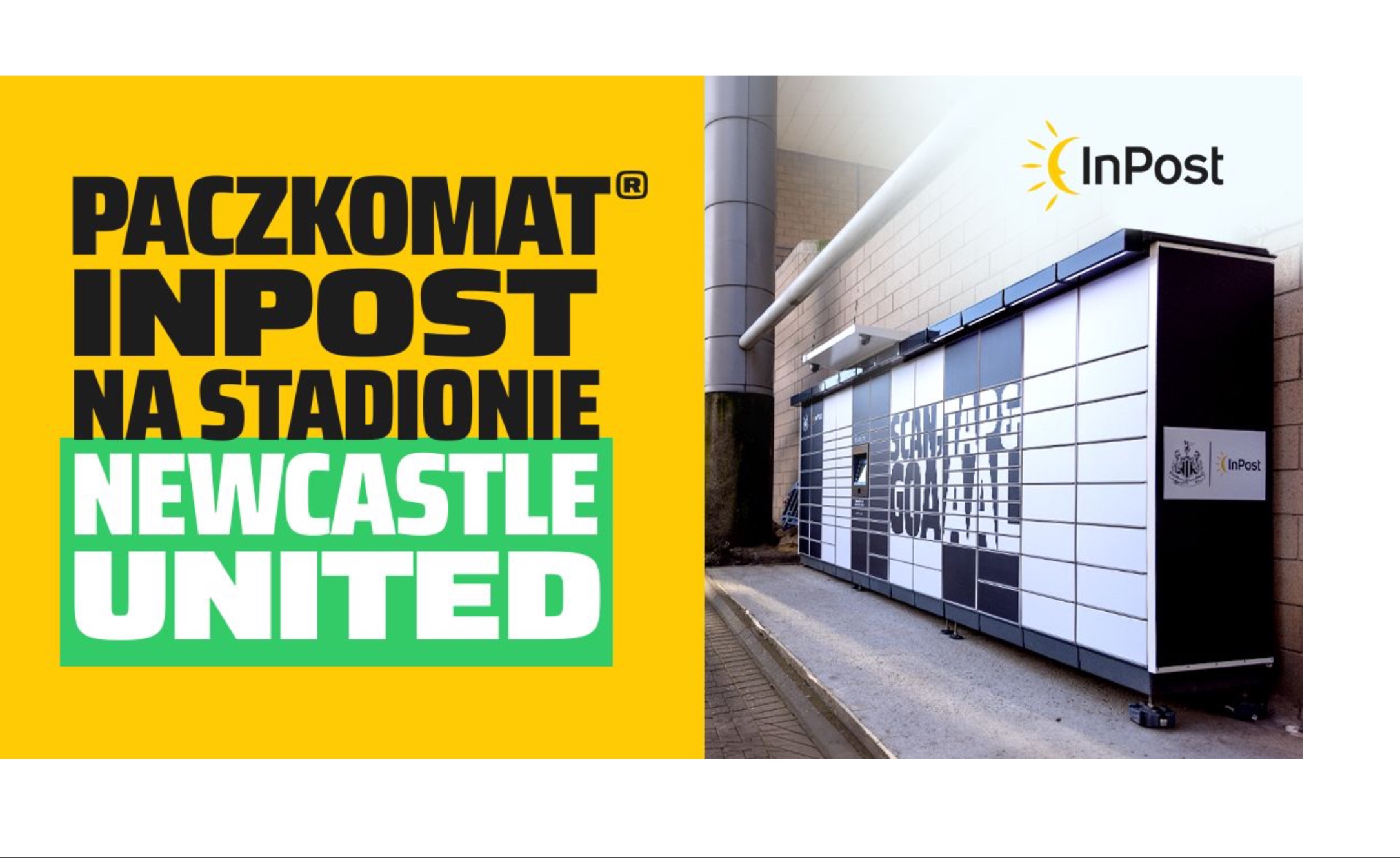 Dwa paczkomaty na stadionie Newcastle United. Wielki moment firmy InPost.