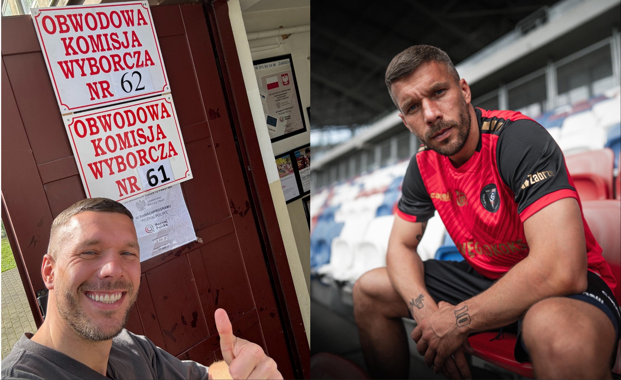 Lukas Podolski mocno zaangażował się w zabrzańską kampanię polityczną