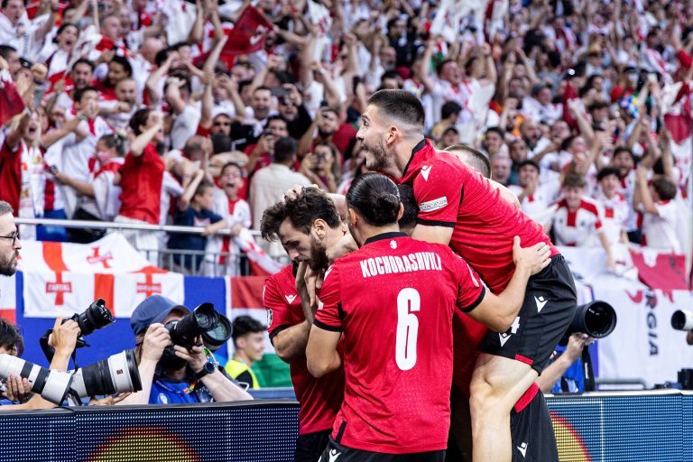 2024.06.26 Gelsenkirchen
Pilka nozna 
Reprezentacja Mistrzostwa Europy EURO 2024 Niemcy
Gruzja - Portugalia
N/z Khvicha Kvaratskhelia bramka gol radosc na 1-0
Foto Pawel Andrachiewicz / PressFocus

2024.06.26 Gelsenkirchen
Football 
European Championships 2024 EURO 2024 Germany
Georgia - Portugal
Khvicha Kvaratskhelia bramka gol radosc na 1-0
Credit: Pawel Andrachiewicz / PressFocus