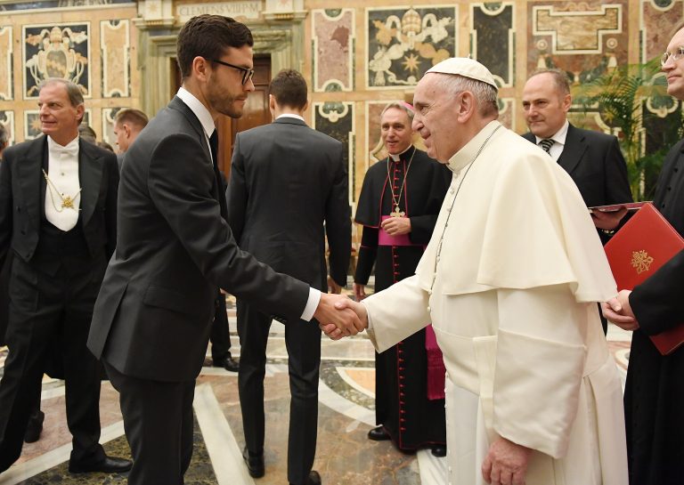 Jonas HECTOR (Deutschland)
Football / Soccer: The german National football men&#039;s team visits Pope Francis during a private audience  in the Palace of the Vatican, Vatican City, Vatican, November 14, 2016 *** Local Caption *** .
14.11.2016 Watykan
Pilka nozna
Spotkanie zawodnikow reprezentacji Niemiec z papiezem Franciszkiem papiez Franciszek
FOTO Pixathlon / SIPA / PressFocus

POLAND ONLY!!