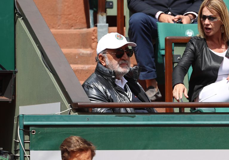 Former tennis player Ion Tiriac is watching French tennis player Kristina Mladenovic in action during her match in the 1/4 final of the WTA French Open in Roland Garros vs Swiss tennis player Timea Bacsinszky on Jun 6, 2017 in Paris, France.
06.06.2017 Paryz
Tenis
Roland Garros
Yan Lerval / Sipa / PressFocus 
POLAND ONLY!!