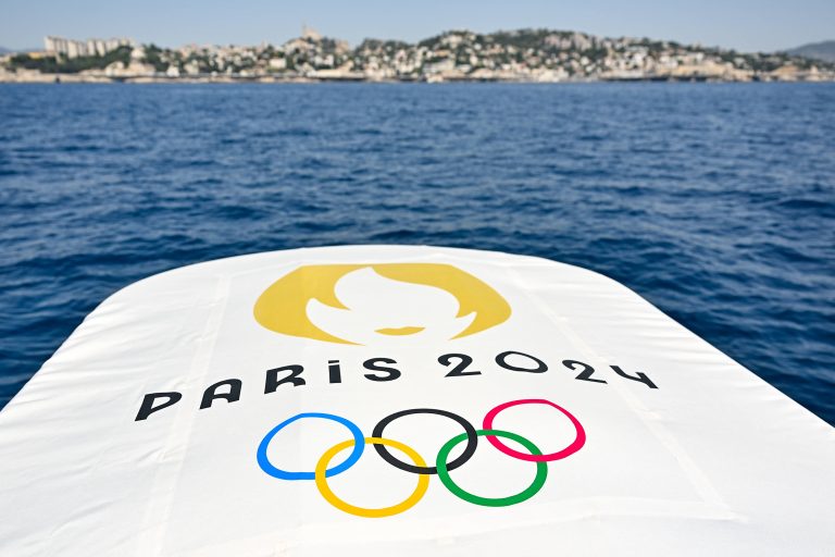 Voile FX logo Paris 2024 during the sailing events of the Paris 2024 Olympic Games at the Marina Olympique in Marseille on July 28, 2024. Photograph by Philippe Magoni/Sipa.//MAGONIPHILIPPE_magoni048/Credit:PHILIPPE MAGONI/SIPA/2407291248

27.07.2024 Marseille
Sport
Igrzyska Olimpijskie Paryz 2024
Foto PHILIPPE MAGONI/SIPA / Sipa / PressFocus 
POLAND ONLY!!