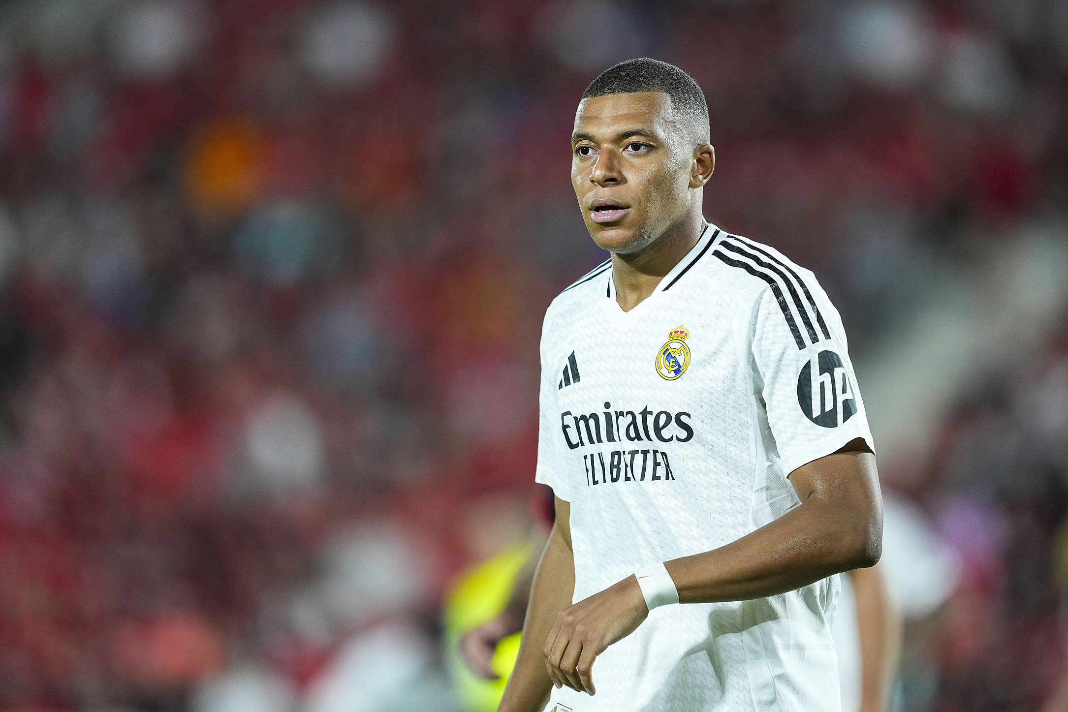 Kylian Mbappe of Real Madrid during the Spanish championship La Liga football match between RCD Mallorca and Real Madrid on August 18, 2024 at Son Moix stadium in Mallorca, Spain (Photo by /Sipa USA)
2024.08.18 Majorka
pilka nozna , liga hiszpanska
RCD Mallorca - Real Madryt
Foto Oscar J Barroso/DPPI/IPA Sport 2/ipa-agency.net/SIPA USA/PressFocus

!!! POLAND ONLY !!!