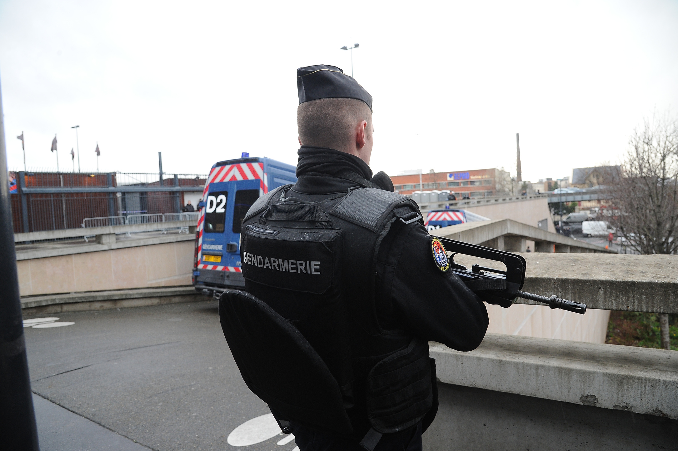 France&#039;s security forces at the Stade de France stadium, in Saint Denis, outside Paris, Tuesday, March, 29, 2016, prior to the friendly soccer match between France and Russia. 

Match amical au Stade De France le 29 mars 2016 France Russie. Forces de police et de gendarmerie aux abords du SDF. 
29.03.2016 Paryz
Pilka nozna mecz towarzyski
Ochrona Policja podwyzszone srodki ostroznosci w obawie o zamach bombowy przed meczem Francja - Rosja
FOTO PIERRE RAPHAEL / SIPA / PressFocus

POLAND ONLY!!