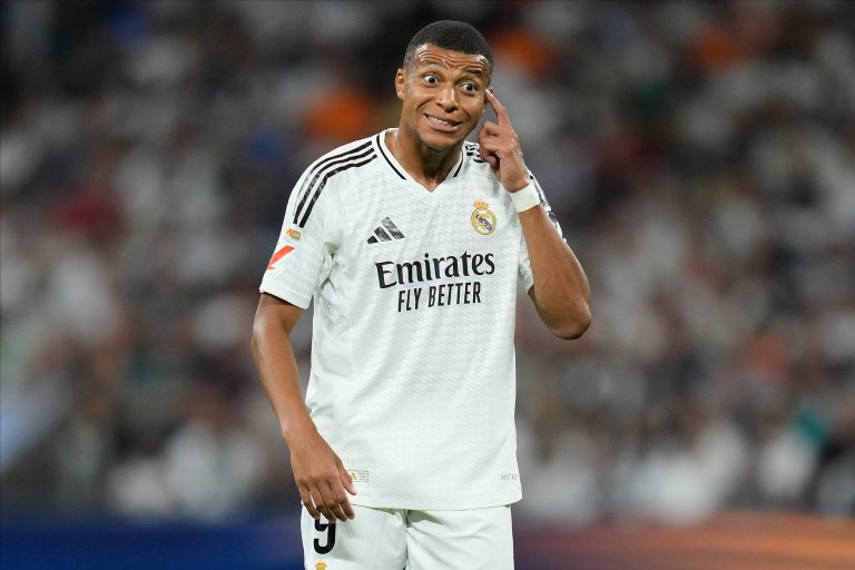 Kylian Mbappe of Real Madrid CF during the La Liga EA Sports match between Real Madrid and Real Betis played at Santiago Bernabeu Stadium on September 1, 2024 in Madrid, Spain. (Photo by Cesar Cebolla / PRESSINPHOTO)
2024.09.01 Madryt
pilka nozna liga hiszpanska
Real Madryt - Real Betis
Foto Cesar Cebolla / PRESSINPHOTO/SIPA USA/PressFocus

!!! POLAND ONLY !!!