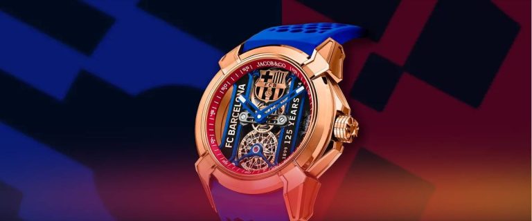 Niestandardowy zegarek Epic X Tourbillon został zaprojektowany we współpracy z FC Barceloną.