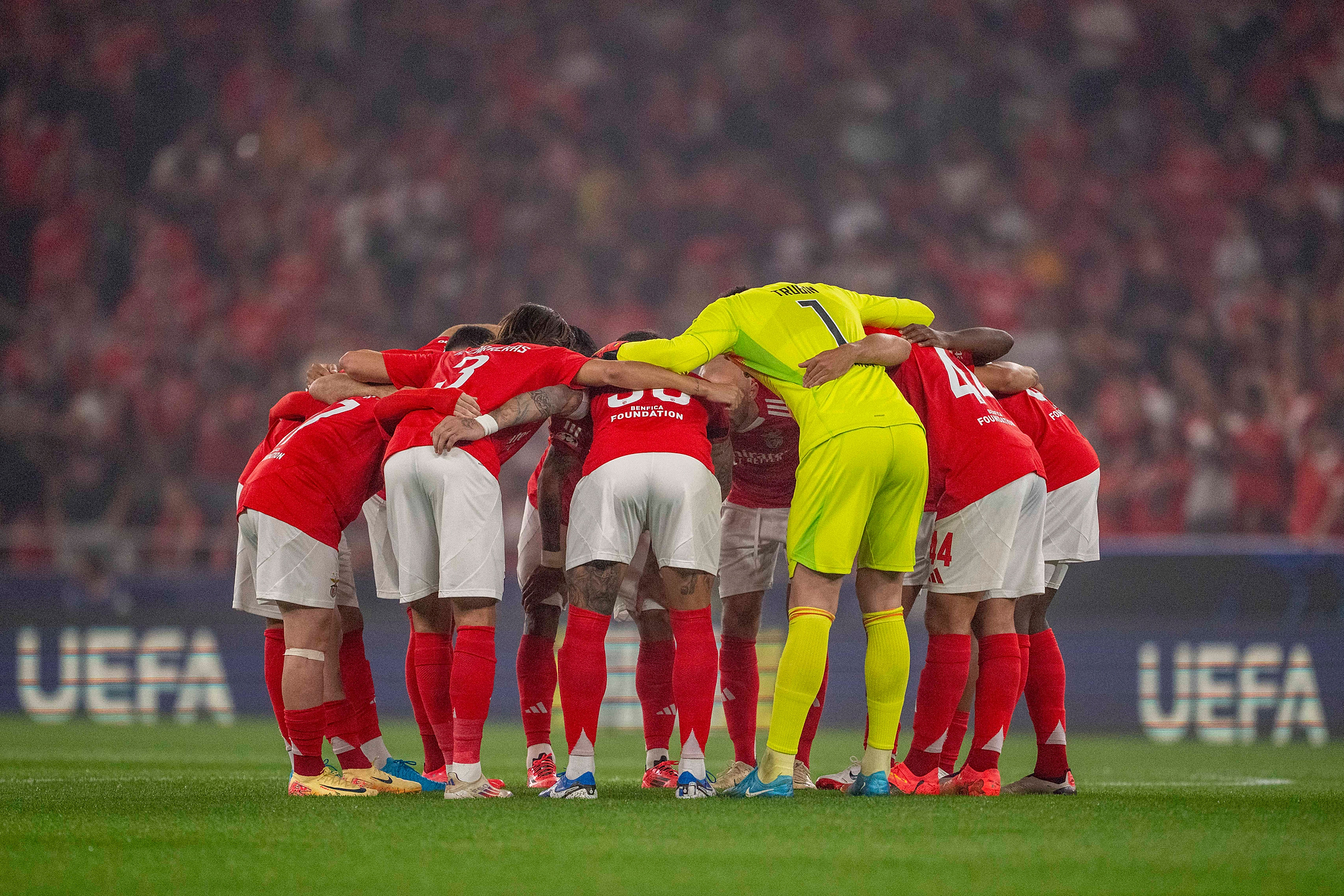 Benfica huddle during the UEFA Champions League 2024/25 football match between SL Benfica and Atletico Madrid at Estádio da Luz in Lisbon, Portugal  (Pedro Loureiro/SPP) (Photo by Pedro Loureiro/SPP/Sipa USA)
2024.10.02 Lisbon
pilka nozna liga mistrzow
SL Benfica - Atletico Madryt
Foto Pedro Loureiro/SPP/SIPA USA/PressFocus

!!! POLAND ONLY !!!