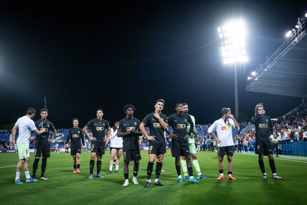 Spanish La Liga EA Sports soccer match Leganes vs Valencia at Butarque stadium in Leganes, Madrid, Spain 04 October 2024

(Photo by Cordon Press/Sipa USA)
2024.10.04 Madryt
pilka nozna liga hiszpanska
CD Leganes - Valencia CF
Foto Cordon Press/SIPA USA/PressFocus

!!! POLAND ONLY !!!