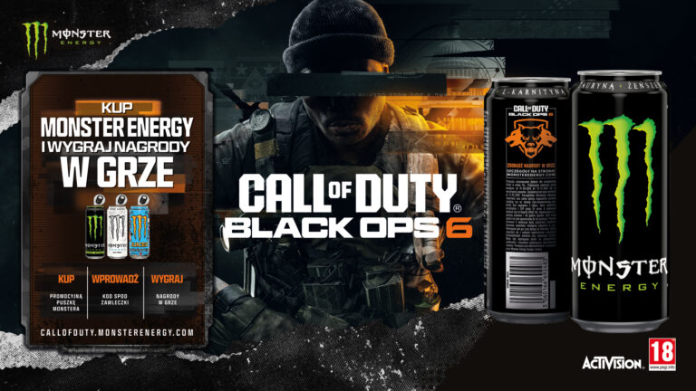 Monster Energy, oficjalny napój energetyczny Call of Duty, wraca z kolejną epicką współpracą. Gracze mają szansę zdobyć wyjątkowe nagrody w grze, dzięki którym doświadczenie Call of Duty będzie jeszcze lepsze.