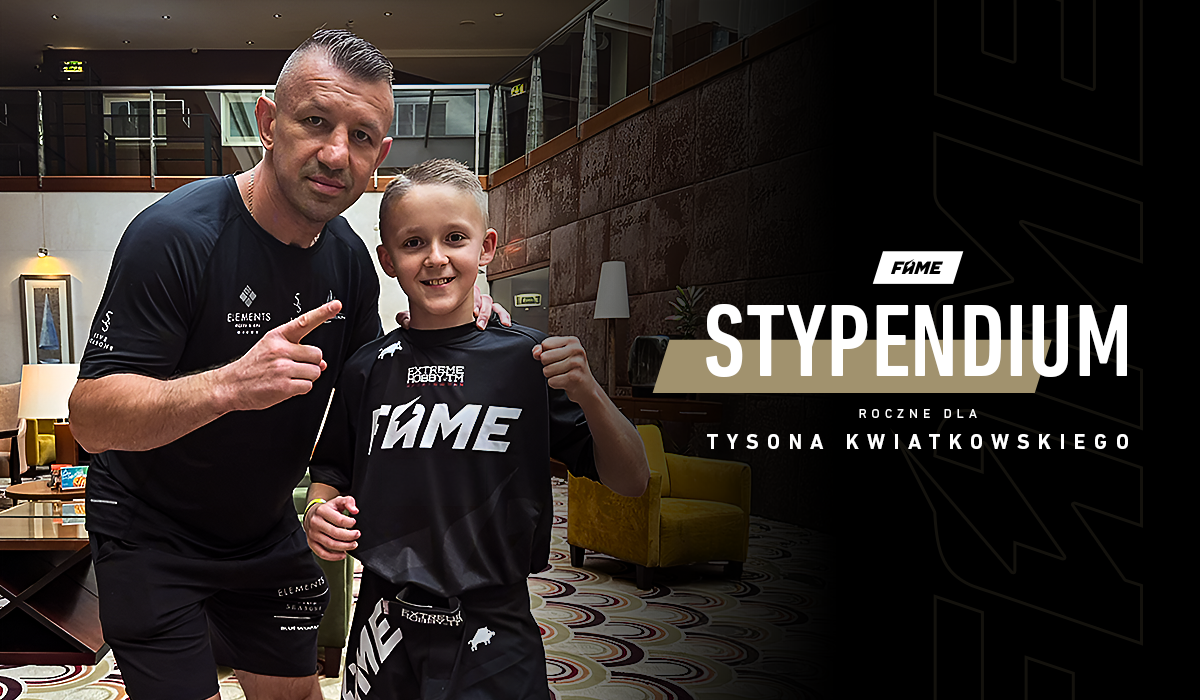 FAME za pośrednictwem swoich mediów społecznościowych ogłosił przyznanie stypendium sportowego 11-letniemu Tysonowi Kwiatkowskiemu. Młody i utalentowany zawodnik MMA oraz brazylijskiego jiu-jitsu otrzymał wsparcie finansowe w wysokości 25 tysięcy złotych, rozłożone na okres 12 miesięcy.