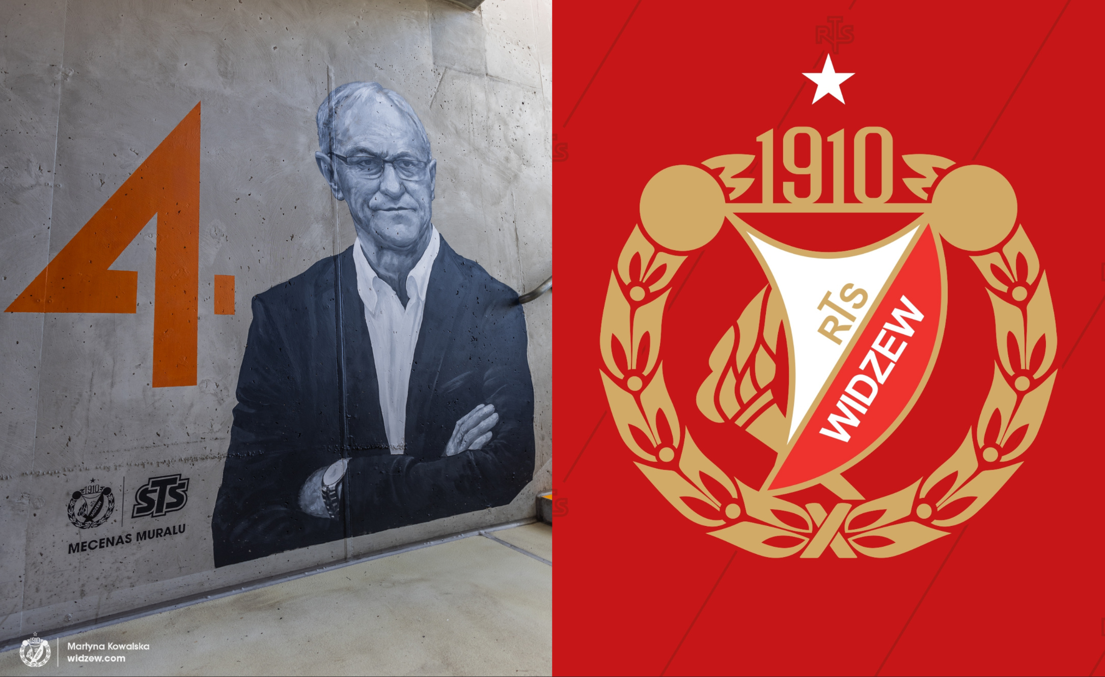 Mural z wizerunkiem legendarnego trenera Widzewa zdobi już wnętrza Serca Łodzi, przy wejściu na sektor C4. To wspólna inicjatywa klubu oraz jego sponsora, firmy STS.