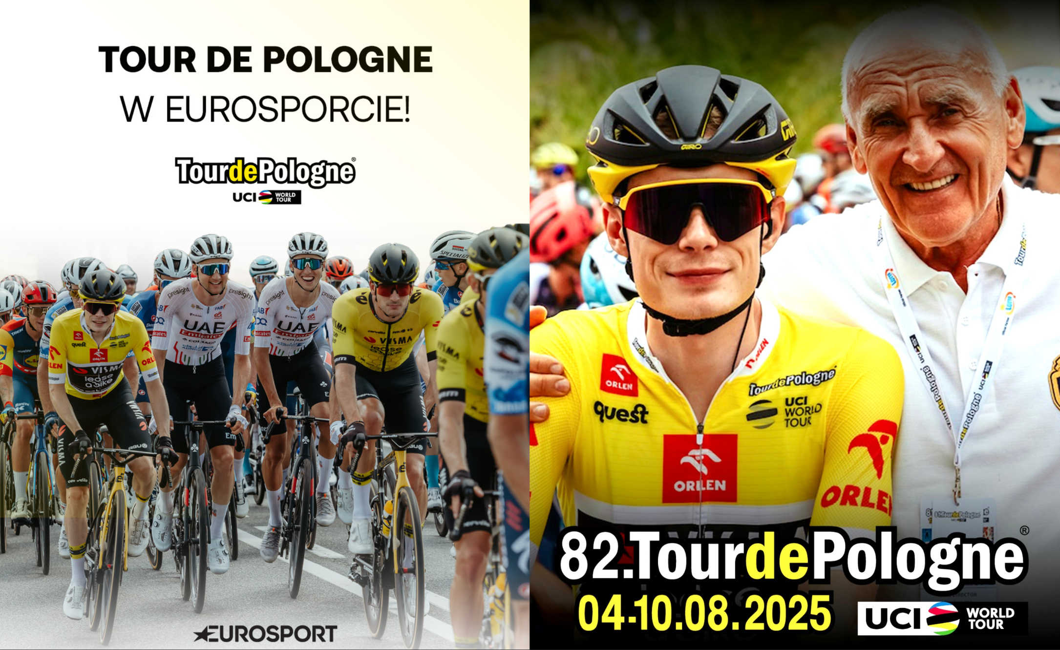 Tour de Pologne UCI World Tour powraca na anteny Eurosportu! Od 2025 roku najważniejszy polski wyścig kolarski będzie transmitowany w Eurosporcie i na platformie Max w Polsce oraz na ponad 60 rynkach w Europie i na świecie.