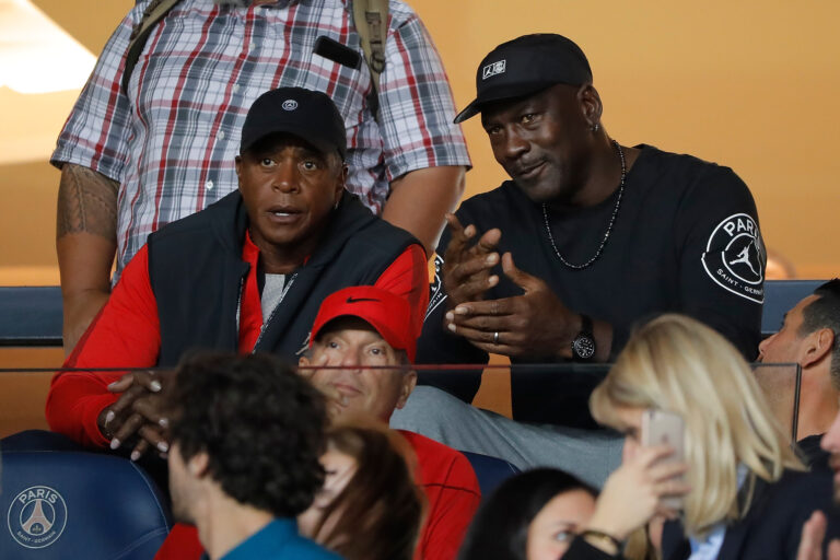 Michael Jeffrey Jordan, USA Jumpan, Nike Air Jordan, Basket Ball and staff watched the game in VIP stand during the French First League soccer match between Paris Saint-Germain and Stade de Reims, at Parc des Princes stadium, in Paris, FRANCE - On Wednesday 26/09/2018.
26.09.2018 Paryz
Pilka nozna, Liga Francuska
Paris Saint-Germain (PSG) - Stade de Reims
Stephane Allaman / Sipa / PressFocus 
POLAND ONLY!!