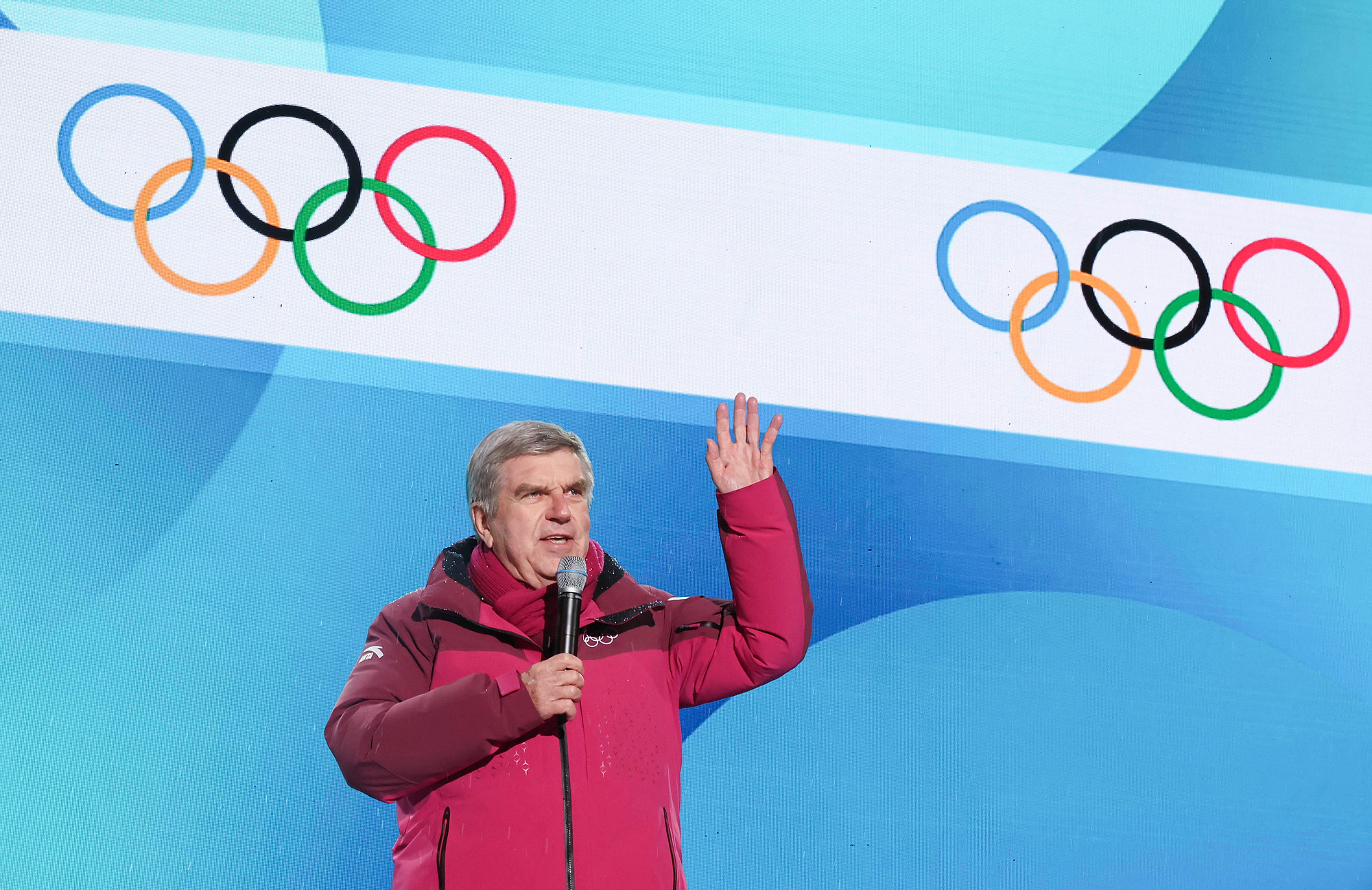 (240201) -- GANGNEUNG, Feb. 1, 2024 (Xinhua) -- Thomas Bach, president of the International Olympic Committee (IOC), speaks at the closing ceremony of Gangwon 2024 Winter Youth Olympic Games in Gangneung, South Korea, Feb. 1, 2024. (Xinhua/Yao Qilin)

2024.02.01 Gangneung
sporty zimowe
Zimowe Igrzyska Olimpijskie Mlodziezy Gangwon 2024
Foto Yao Qilin/Xinhua/PressFocus

!!! POLAND ONLY !!!