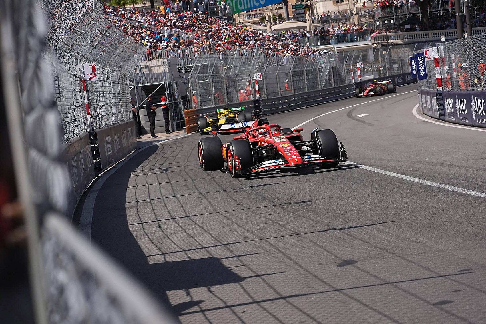 26.05.2024, Circuit de Monaco, Monte Carlo, Formel 1 Grand Prix Monaco 2024
,im Bild
Charles Leclerc (MCO), Scuderia Ferrari HP, Oscar Piastri (AUS), McLaren F1 Team, Carlos Sainz Jr. (ESP), Scuderia Ferrari HP//BRATICHASAN_1306.370/Credit:Hasan Bratic/SIPA/2405280816

26.05.2024 MONACO
Formula 1 F1
Grand Prix Monako
Foto Hasan Bratic/SIPA / Sipa / PressFocus 
POLAND ONLY!!