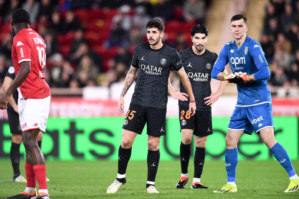 01 Radoslaw MAJECKI (asm) - 35 Lucas BERALDO (psg) during the Ligue 1 Uber Eats match between Monaco and Paris Saint Germain at Stade Louis II on March 1, 2024 in Monaco, Monaco. (Photo by Philippe Lecoeur/FEP/Icon Sport/Sipa USA)
2016.01.22 Monako
pilka nozna liga francuska
AS Monaco - PSG
Foto Icon Sport/SIPA USA/PressFocus

!!! POLAND ONLY !!!