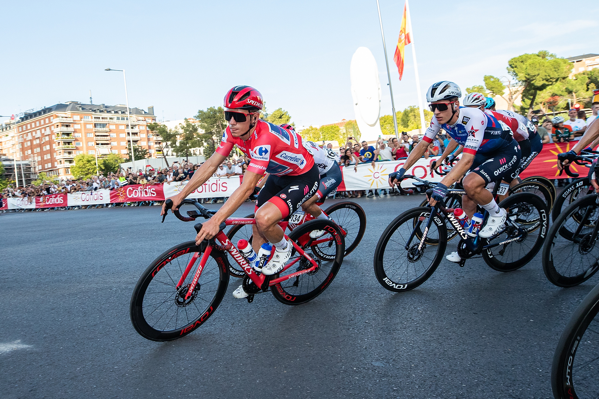 Belgian Remco Evenepoel of Quick-Step Alpha Vinyl pictured in action during the final stage of the 2022 edition of the &#039;Vuelta a Espana&#039;, Tour of Spain cycling race, from Las Rozas to Madrid (96,7km), Spain, Sunday 11 September 2022. BELGA PHOTO DAVID PINTENS (Photo by DAVID PINTENS/Belga/Sipa USA)
2022.09.11 MADRID
Kolarstwo szosowe
Vuelta a Espana
Foto david pintens/Belga/SIPA USA/PressFocus

!!! POLAND ONLY !!!