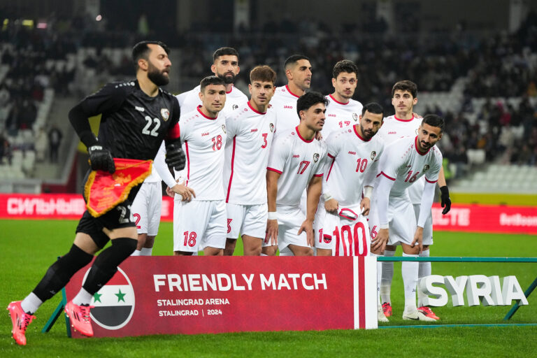 Russia Soccer Friendly Russia - Syria 8808408 19.11.2024 Syria s players pose for a photo before the friendly soccer match between Russia and Syria, in Volgograd, Russia. Alexander Vilf / Sputnik Volgograd Russia PUBLICATIONxINxGERxSUIxAUTxESTxLTUxLATxNORxSWExDENxNEDxPOLxUKxONLY Copyright: xAlexanderxVilfx
2024.11.19 Wolgograd
pilka nozna eliminacje mecz towarzyski
Rosja - Syria
Foto IMAGO/PressFocus

!!! POLAND ONLY !!!