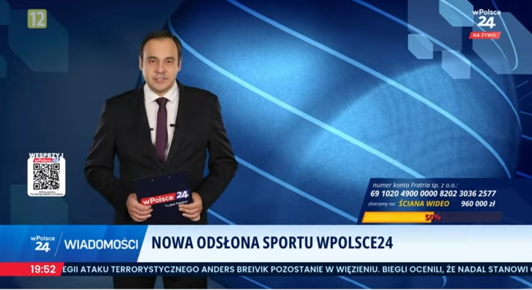 Ekscentryczny dziennikarz sportowy związał się z prawicową stacją