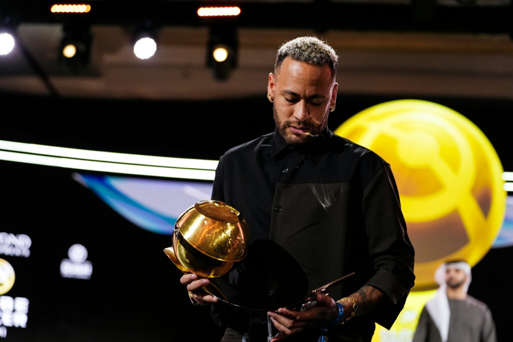 Neymar Jr during the Globe Soccer Awards 2025 - 15h edition. Dubai, UAE - Sport- December 27, 2024.  (Photo by Fabio Ferrari/LaPresse/Sipa USA)
2024.12.27 Dubai
Gala Sportowa
Globe Soccer Awards 2025
Foto IPA/SIPA USA/PressFocus

!!! POLAND ONLY !!!